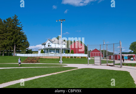 Dyersville Iowa Film-set des berühmten Film Feld der Träume Baseball park Stockfoto