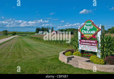 Dyersville Iowa Film-set des berühmten Film Feld der Träume Baseball park Stockfoto