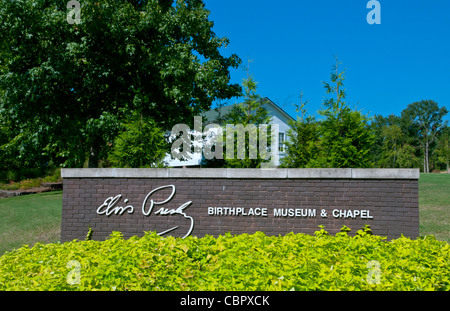 Berühmte Rock King Elvis Presley Geburtshaus in Tupelo Mississippi auf Elvis Presley Laufwerk Stockfoto