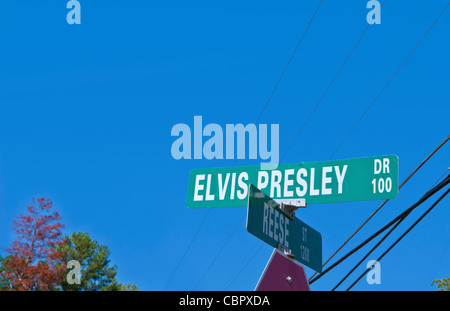 Berühmte Rock King Elvis Presley Geburtshaus in Tupelo Mississippi auf Elvis Presley Laufwerk Stockfoto