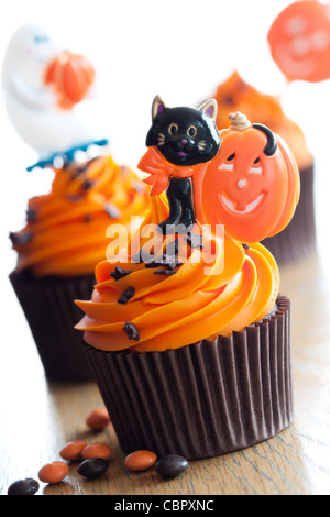 Halloween-Muffins Stockfoto