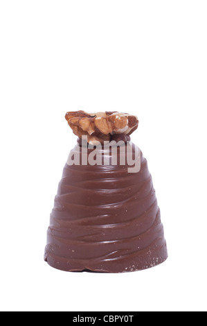 Nestle Vanille Walnuss Peitsche Schokolade Bar auf weißem Hintergrund Stockfoto