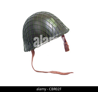 Militärhelm von polnischen Armee, isoliert Stockfoto