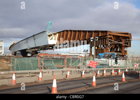 Bau der M74 Motorway Extension, Eglington Street, Glasgow, Schottland, UK Stockfoto