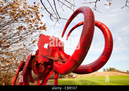 Ein Mammut im Teessaurus Park in Middlesbrough, ein Dinosaurier-Park, Nord-Ost, UK. Stockfoto