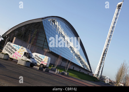 Glasgow Science Centre und Aussichtsturm am Pacific Quay, Scotland, UK Stockfoto