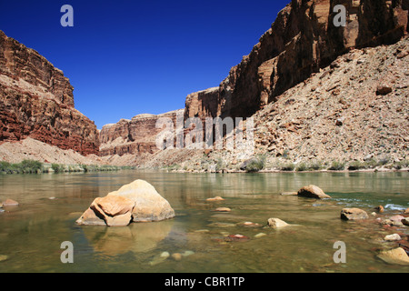 der Colorado River fließt durch Marble Canyon Stockfoto