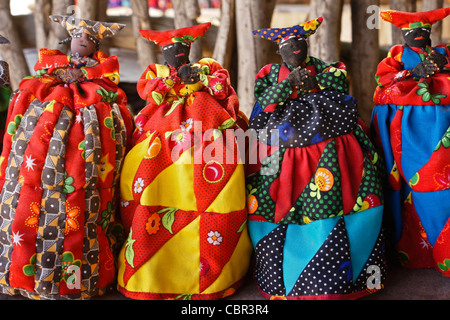 Puppen in Tracht Herero, Damaraland, Namibia Stockfoto