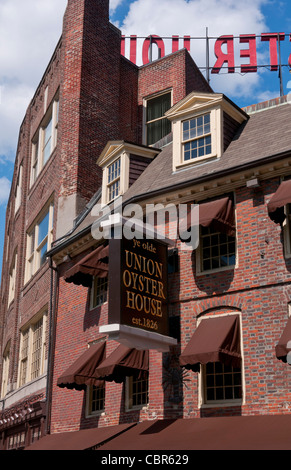 Die Innenstadt von Boston MA historische Ye Olde Union Oyster House 1826 auf dem Freedom Trail Stockfoto