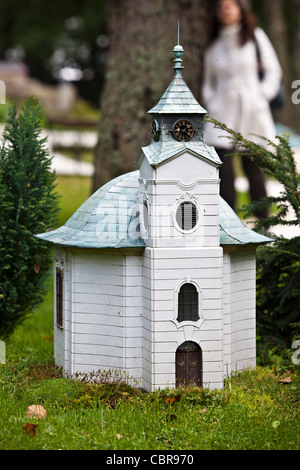 Modell einer Kapelle von Charles Krone Burg im Boheminium Park in Marianske Lazne. Im 20. September 2011 im Bild Stockfoto