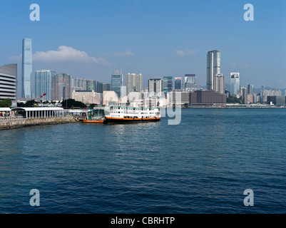 dh HONG KONG Causeway Bay WAN CHAI Waterfront Xin Fa zuerst ferry Pier Tsim Sha Tsui skyline Stockfoto