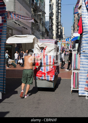 dh MONG KOK HONG KONG Ladies Market Mong Kok Hawker liefert Waren mongkok vermarktet Lieferungen Stockfoto