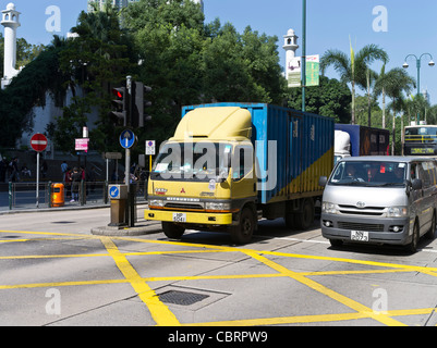 dh TSIM SHA TSUI HONG KONG LKW und Lieferwagen Nathan Road Verkehr Stockfoto