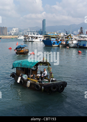 Dh Causeway Bay Typhoon Shelter CAUSEWAY BAY HONGKONG Touristen sampan Fähre junk Anchorage Yacht Harbour Fahrt hk Stockfoto
