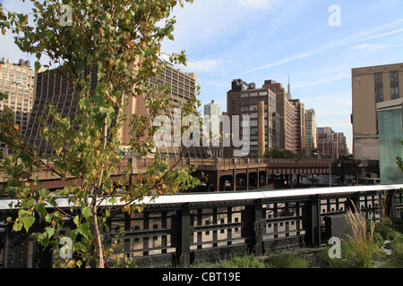 Blick von der Chelsea High Line - Manhattan, USA, NYC Stockfoto