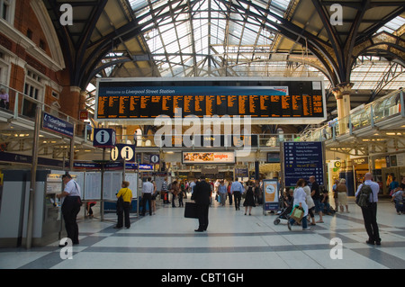 Bahnhof Liverpool Street London England UK Europe Stockfoto