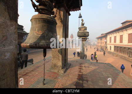 Straßenszene in Durbar Square in Bhaktapur, Kathmandu Stockfoto