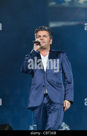 Sänger Thomas Anders führt bei Sixday-Nights Zürich 2011 Zürich 3. Dezember 2011 in Zürich Stockfoto