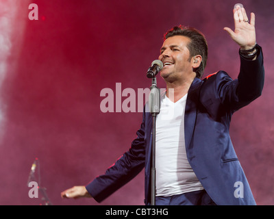 Sänger Thomas Anders führt bei Sixday-Nights Zürich 2011 Zürich 3. Dezember 2011 in Zürich SUI. Stockfoto