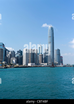 dh WAN CHAI SKYLINE VON HONG KONG Wolkenkratzer IFC2 Wolkenkratzer Hafen von Hong Kong Skyline Wolkenkratzer im finanzviertel der stadt hk Stockfoto