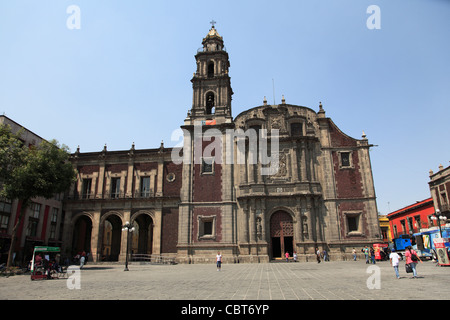 Kirche von Santo Domingo Plaza de Santo Domingo, Altstadt, Mexico City, Mexiko Stockfoto