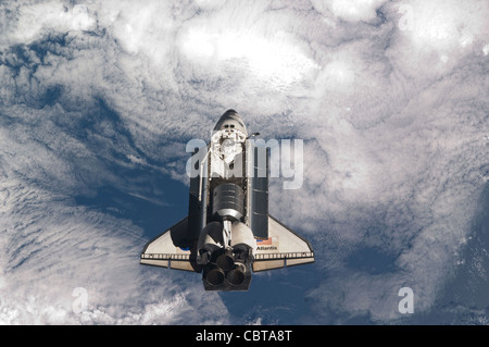Space Shuttle Atlantis Juli 2011 Stockfoto