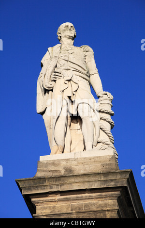 Statue von Admiral Lord Collingwood, Tynemouth, North East England, Großbritannien Stockfoto
