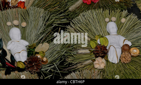 Weihnachtsstrauß - Souvenirs im Hand-Kunsthandwerk-Markt. Stockfoto