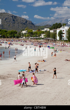 Alcudia Strand, Mallorca, Spanien, Balearen, Spanien Stockfoto