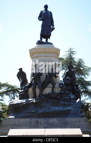 Ukraine. Sewastopol. Russischen General Eduard Ivanovich Totleben (1818-1884)-Denkmal (1909). Stockfoto