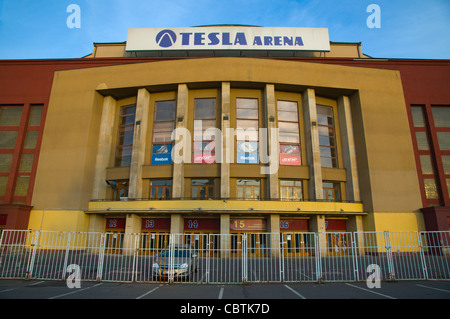 Tesla Arena Eishockey Halle Vystaviste Ausstellung Außenanlagen Holesovice Bezirk Prag Tschechische Republik Europa Stockfoto