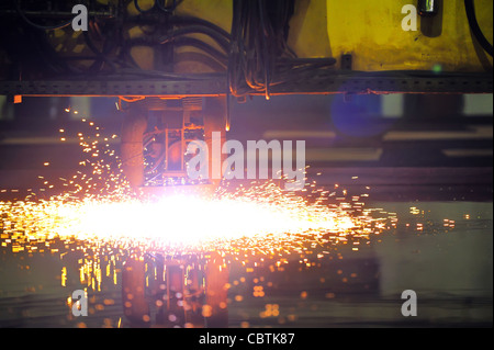 CNC-Plasmaschneidemaschine Stockfoto