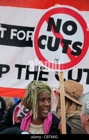 Streikenden protestieren gegen Rentenreform der Regierung Großbritanniens ersten Masse Streik in 30 Jahren. London, UK. 30. November 2011 Stockfoto