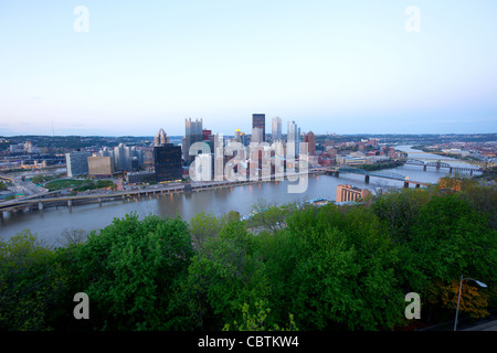 Panoramablick von Pittsburgh, Pennsylvania, USA Stockfoto