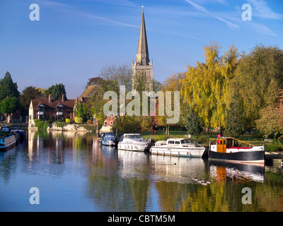 Abingdon, gesehen von der Brücke, frühen Herbst-Tag 2 Stockfoto