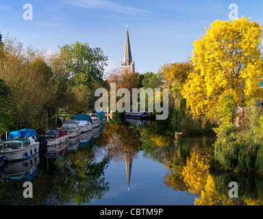 Abingdon, gesehen von der Brücke, frühen Herbsttag 7 Stockfoto