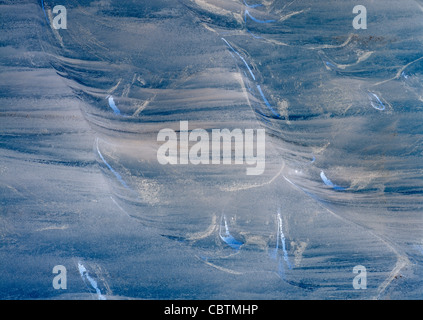 Bizarre und wunderschöne Eisstrukturen innerhalb der Gletscher ins Lötschental im Wallis Wallis Stockfoto