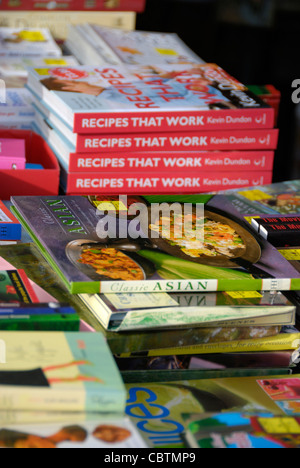 Kochbuch-Display in einem Buchladen Stockfoto