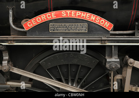 Dampf Lok 44767 "Black Five" livrierter als George Stephenson, Sheringham, Norfolk Stockfoto