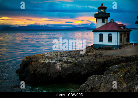 Kalk-Brennofen-Leuchtturm auf San Juan Island, Washington Stockfoto