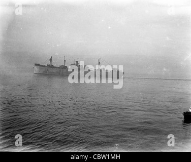 Europa und England während des zweiten Weltkriegs. das Schiff im Wasser Stockfoto