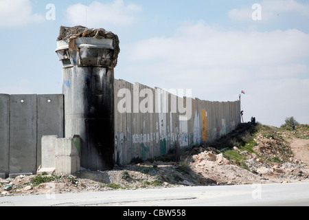 Israels umstrittene Sicherheitsbarriere im Westjordanland. Stockfoto