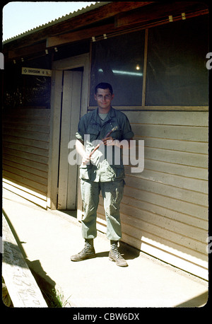 US-Soldat Porträt in der 4. Infanterie-Division Bereich der Operationen Vietnamkrieg pleiku Stockfoto