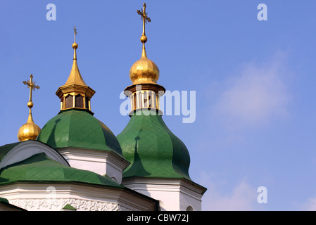 Kuppeln der Sophienkathedrale in Kiew, Ukraine. Stockfoto