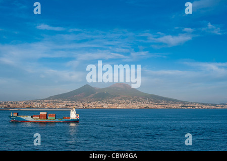 Vesuv von Bucht von Neapel, Italien. Stockfoto