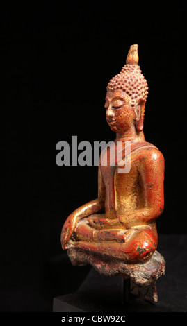 Bronze-Buddha Skulptur, Thailand, Lanna-Königreiches Stockfoto