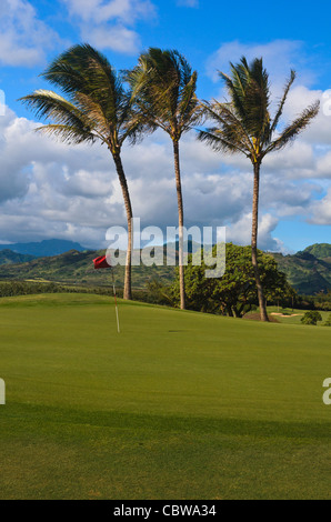 Golfplatz auf Kauai Stockfoto