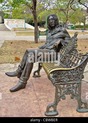 John Lennon in John Lennon Park, 3. Februar 2010 in Havanna Kuba. Lennon ist in Kuba verehrt. Stockfoto