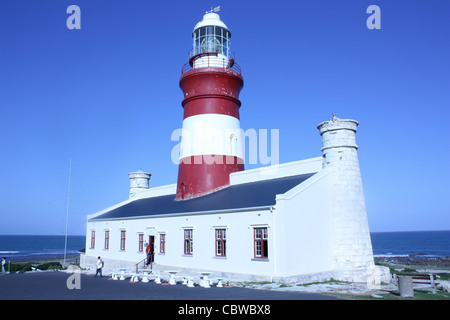 Der Leuchtturm am Kap Agulhas, Südafrika Stockfoto