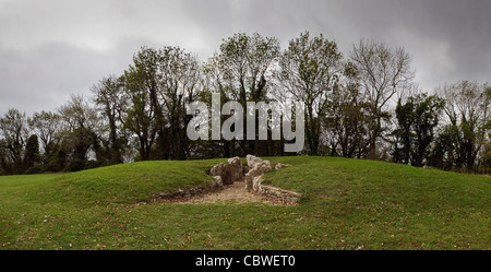 Nympsfield neolithischen Dolmen in der Nähe von Stroud, Gloucestershire, UK Stockfoto